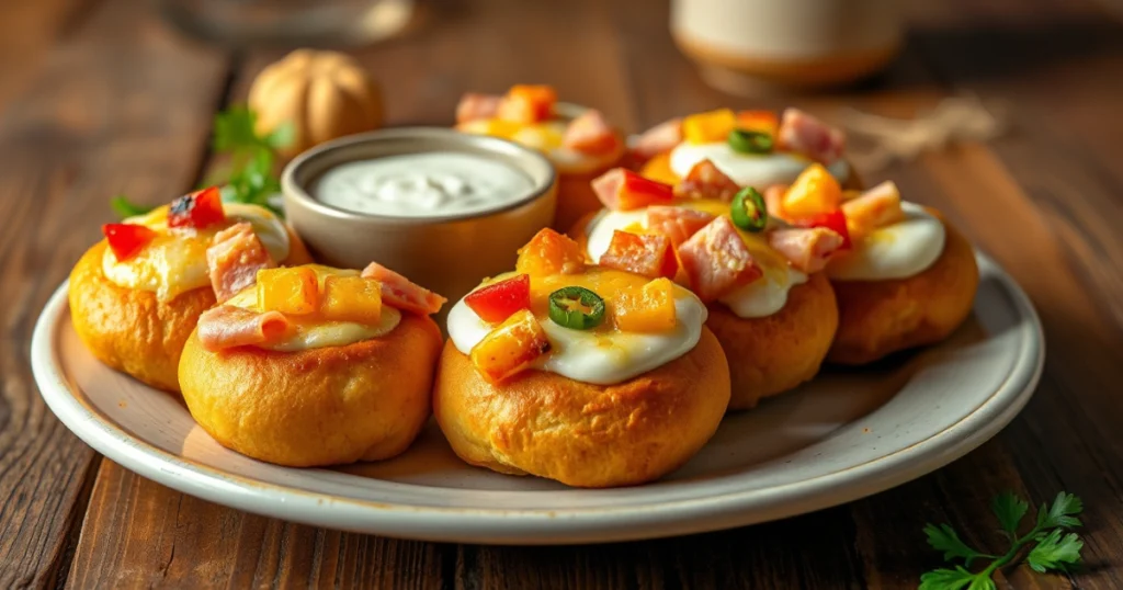 pizzabrötchen mit schmand
