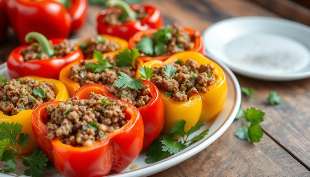 gefüllte paprika mit hackfleisch