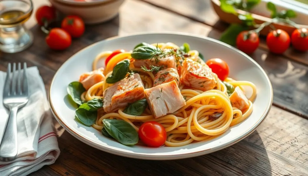 Mediterrane Küche Tagliatelle mit Lachs Mediterrane Küche Tagliatelle mit Lachs