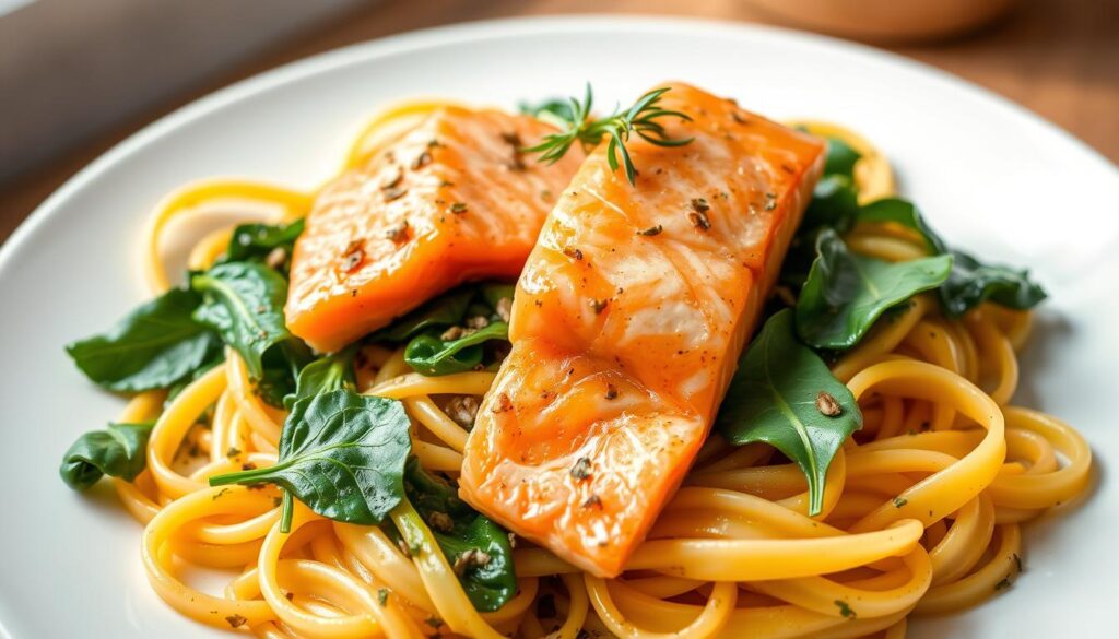 Tagliatelle mit Lachs