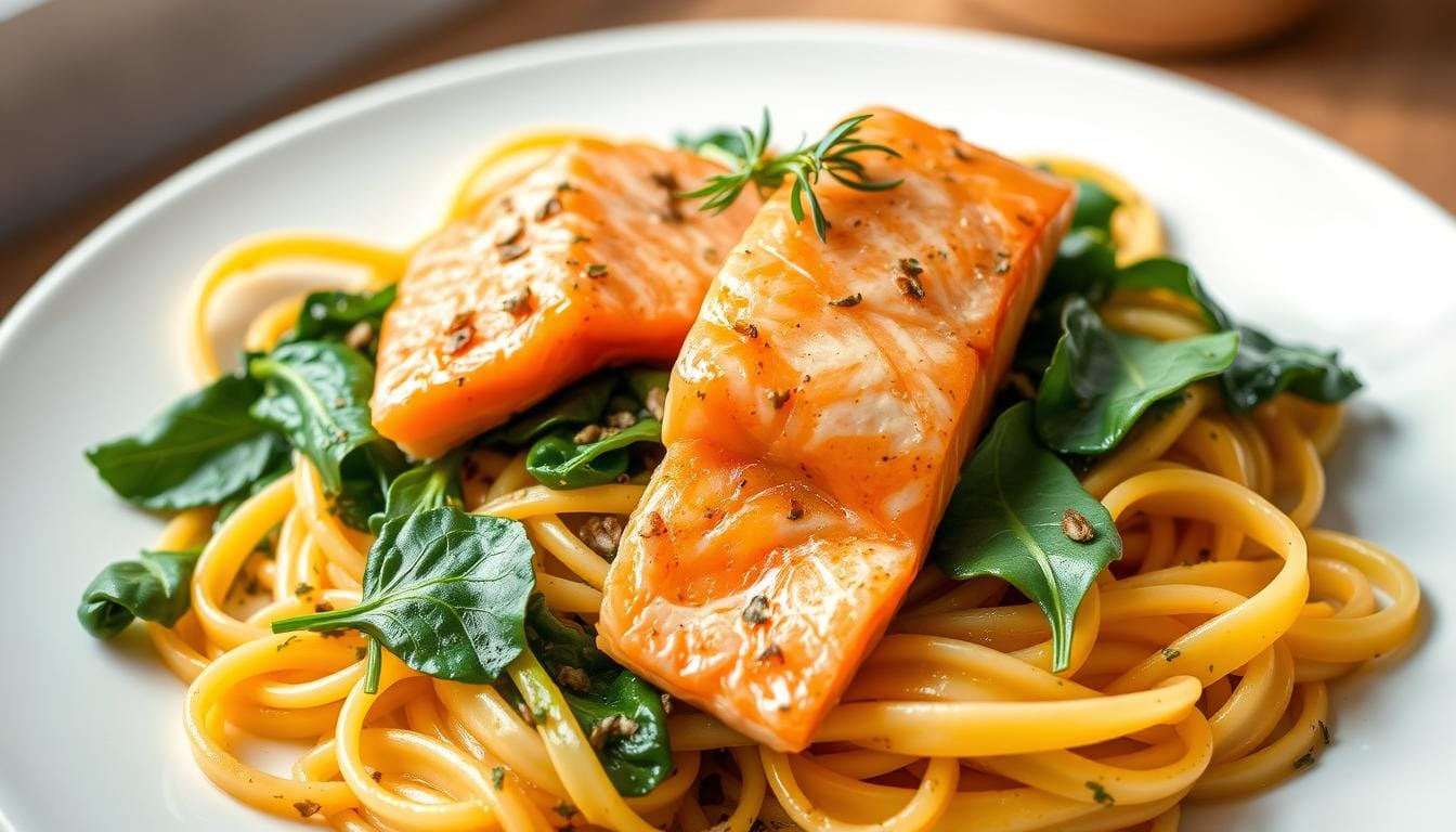 Tagliatelle mit Lachs