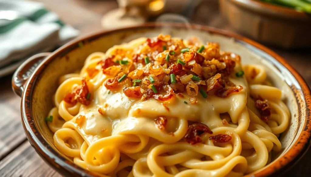 käsespätzle mit röstzwiebeln