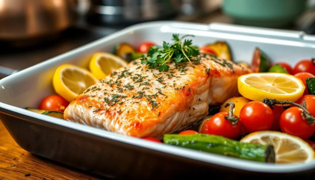 lachs mit gemüse im ofen