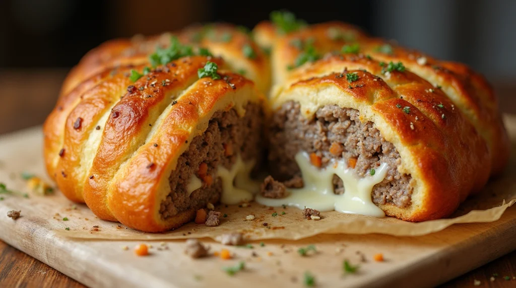 Hackfleisch-Käse-Rolle