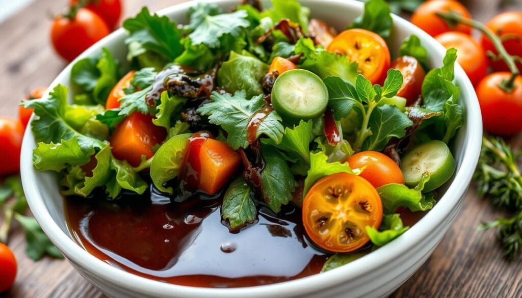 Schnelles vegetarisches Balsamico Dressing Schnelles vegetarisches Balsamico Dressing