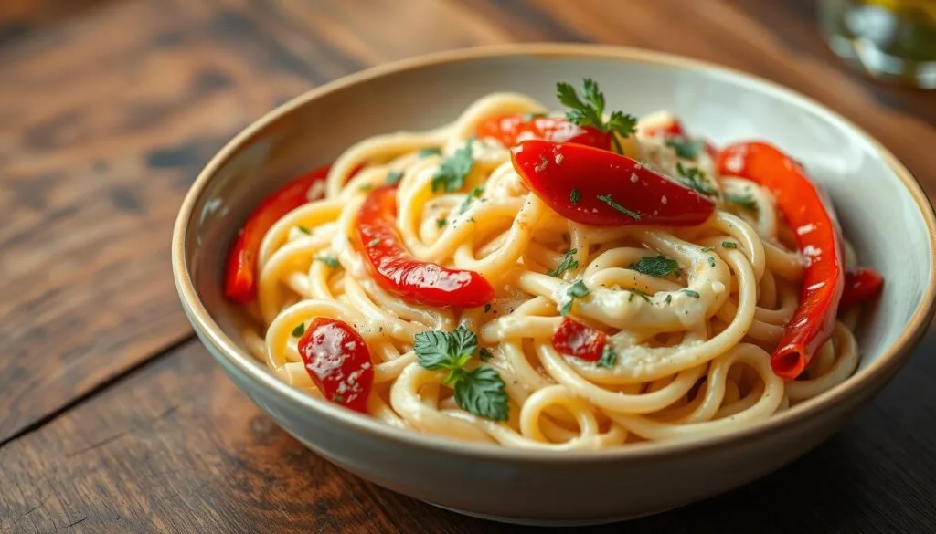 aromatische pasta mit rotem pfeffer aromatische pasta mit rotem pfeffer
