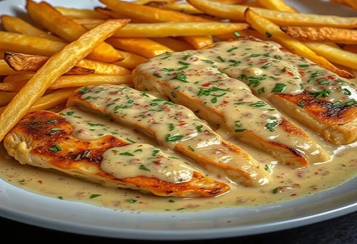 Hähnchenfilet in cremiger