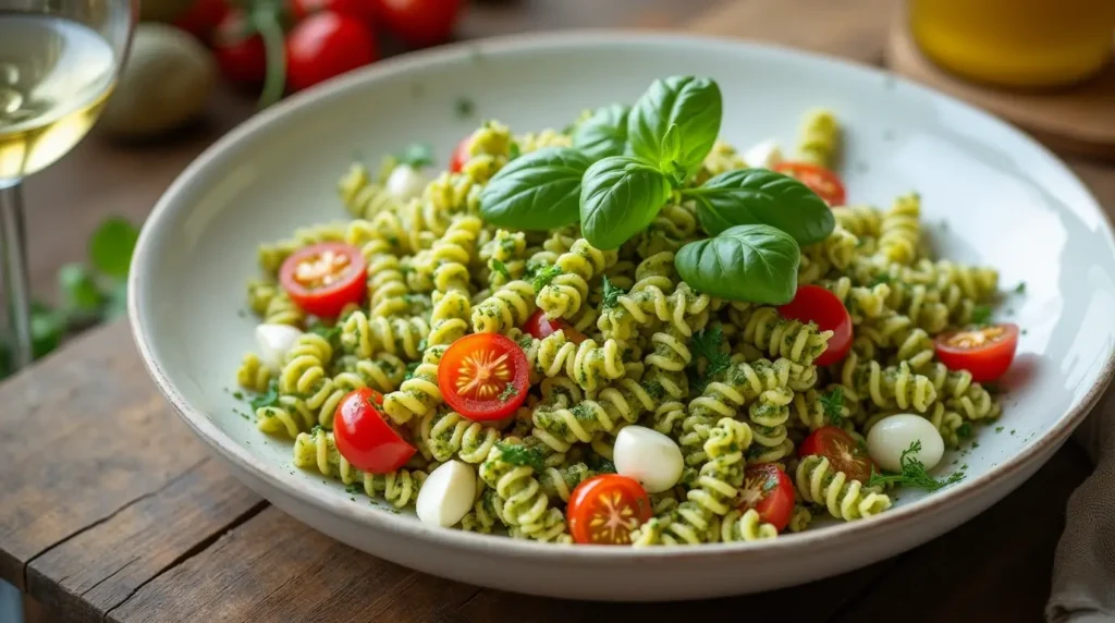 Nudelsalat mit Pesto