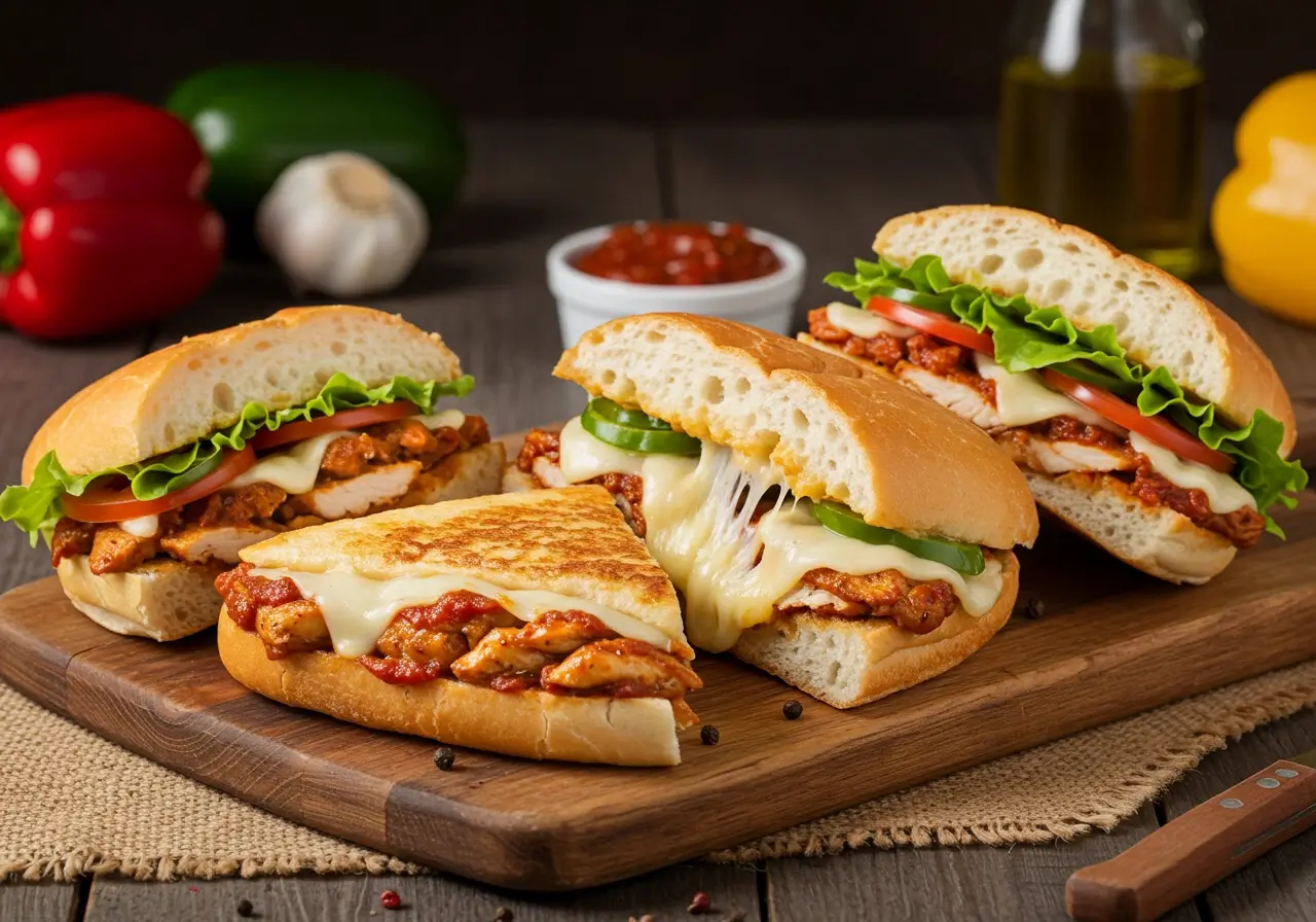 Hähnchen Cheesesteaks