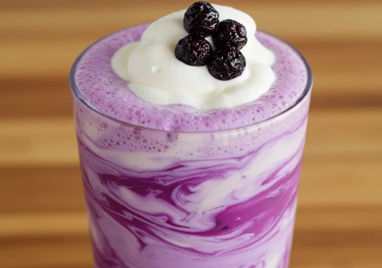 Blaubeer Latte