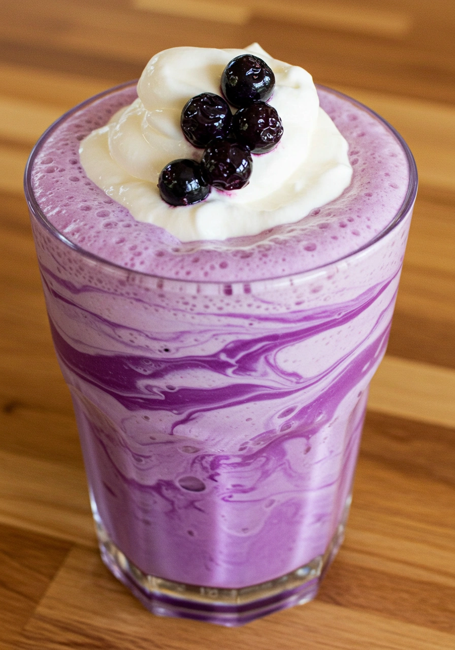 Blaubeer Latte