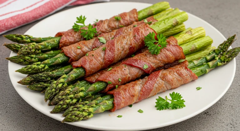 Spargel mit Rindfleisch-Bacon
