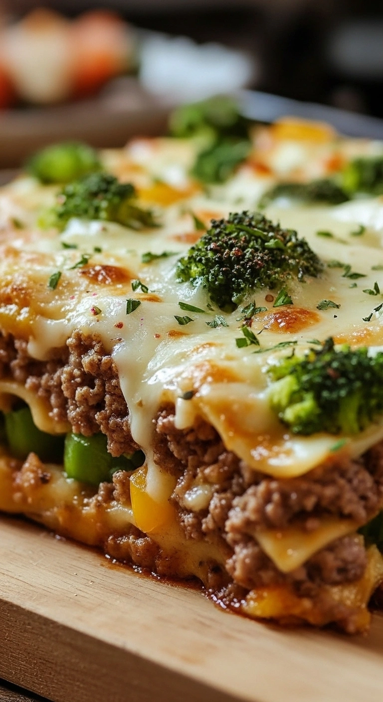 Auflauf mit Brokkoli und Hackfleisch