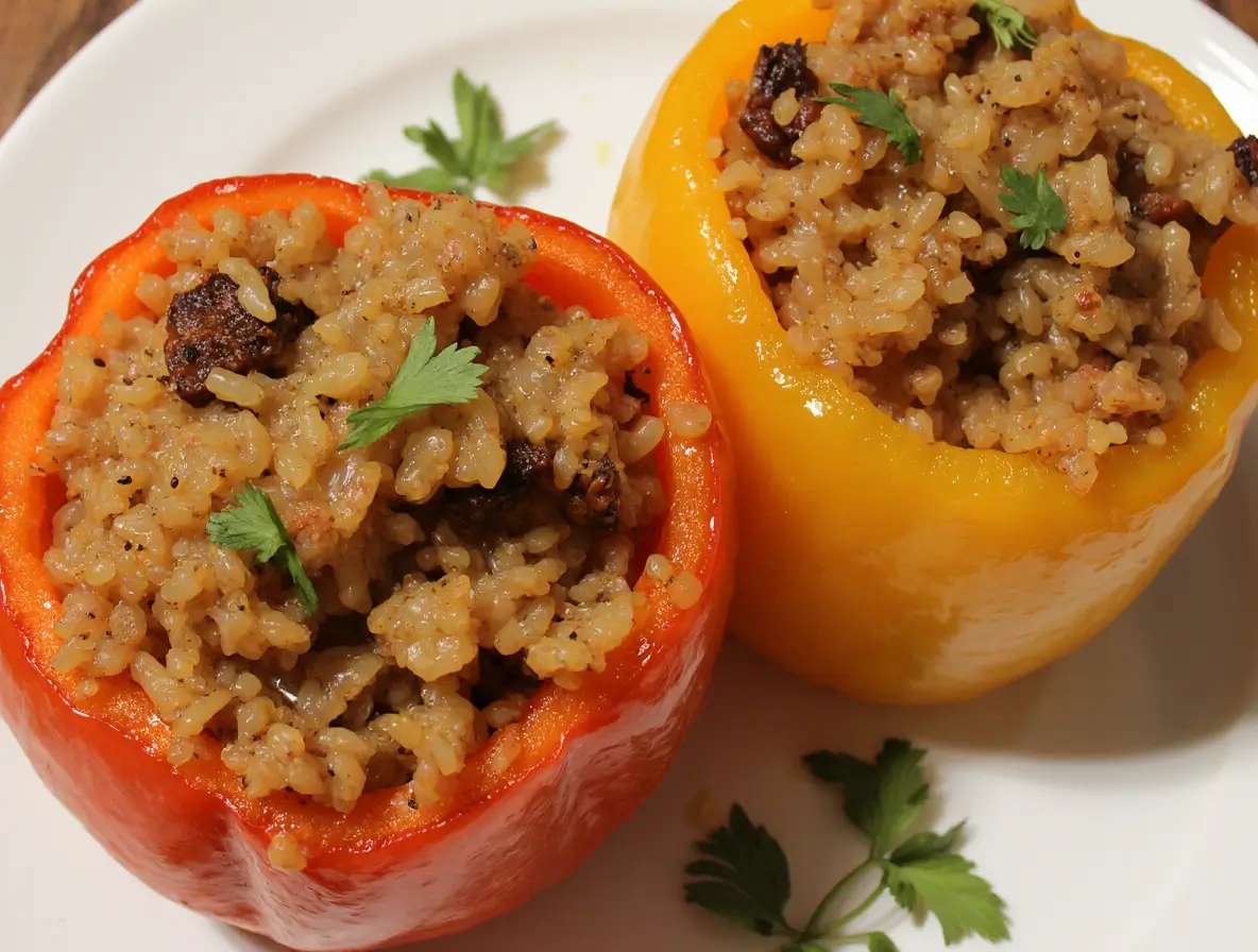 Gefüllte Paprika mit Reis