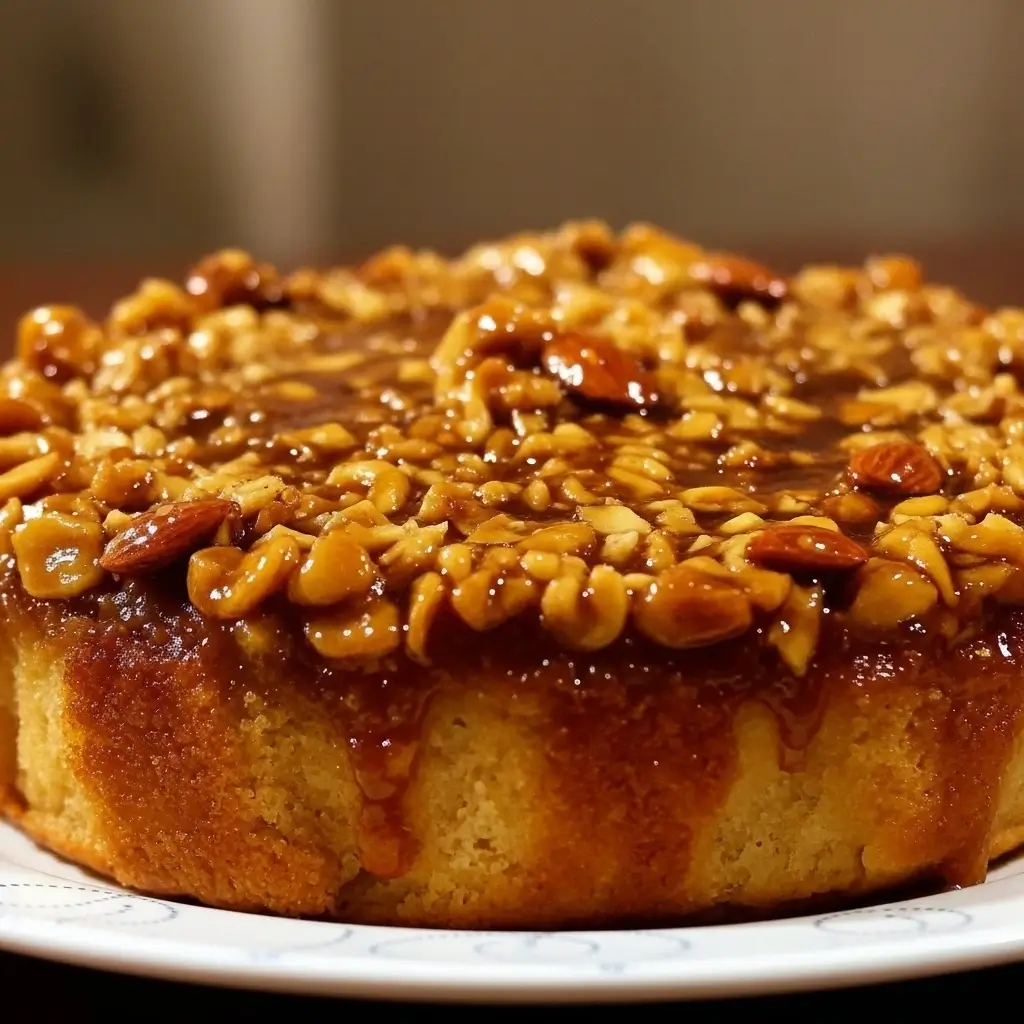 Gestürzter Nusskuchen