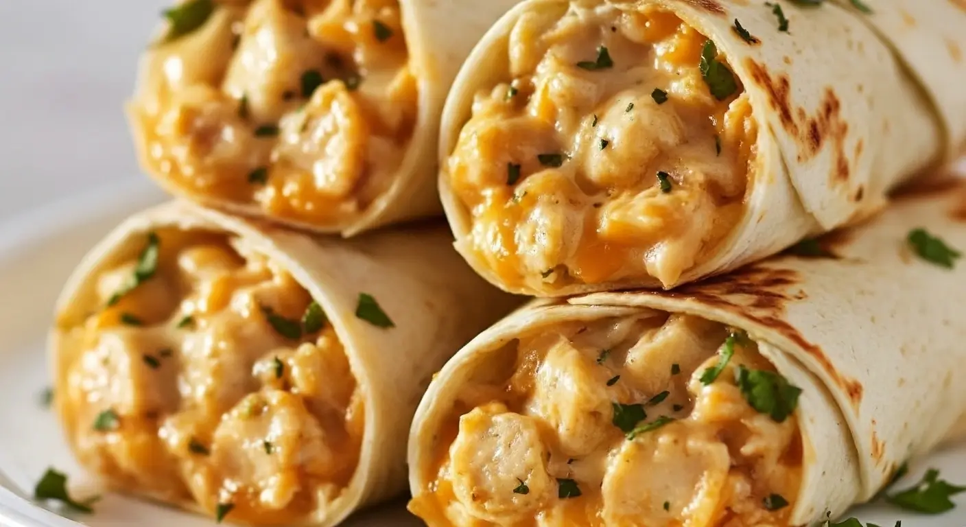 Hähnchen-Wraps mit Knoblauch und Parmesan