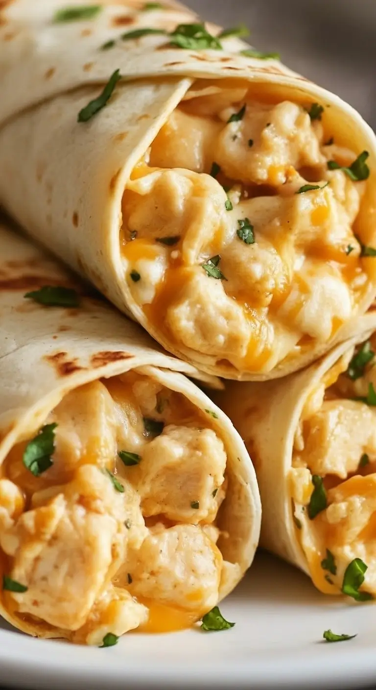 Hähnchen-Wraps mit Knoblauch und Parmesan