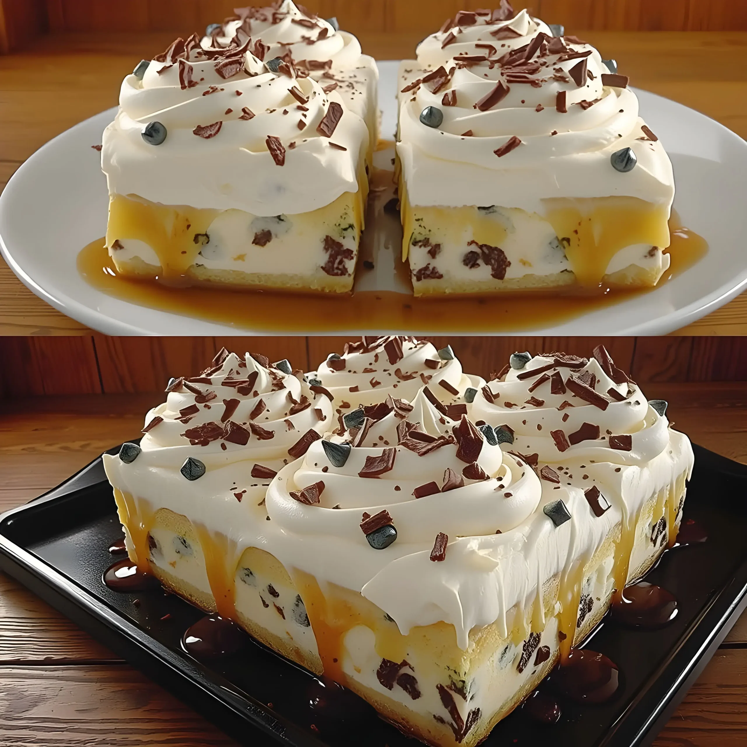 Karamell Schokoladen Sahne Kuchen