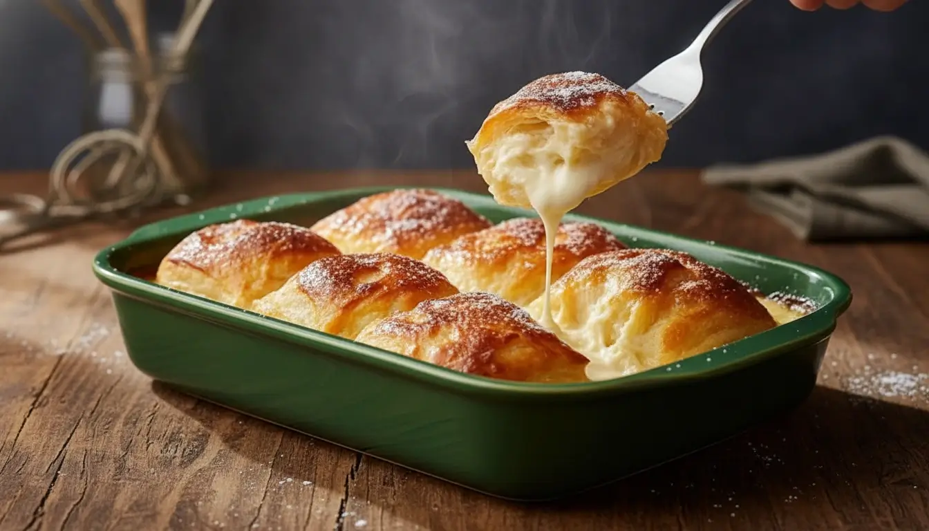 Käsekuchen-Croissant-Auflauf